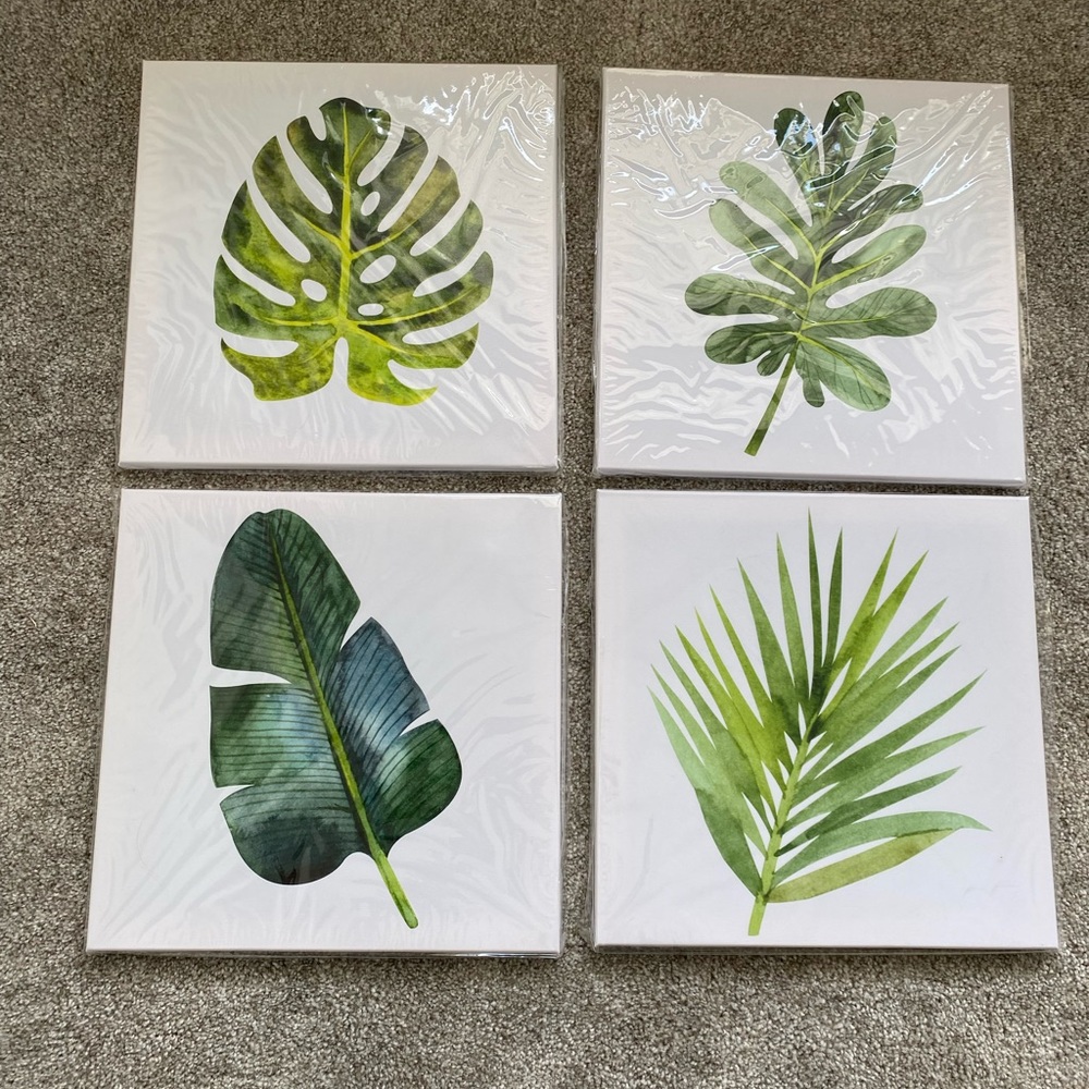 Set of 4 Decorative Leaf Picture Frame 12x12